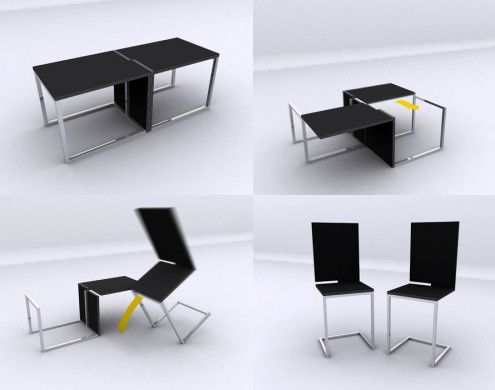 meja yang menjadi satu dengan kursi